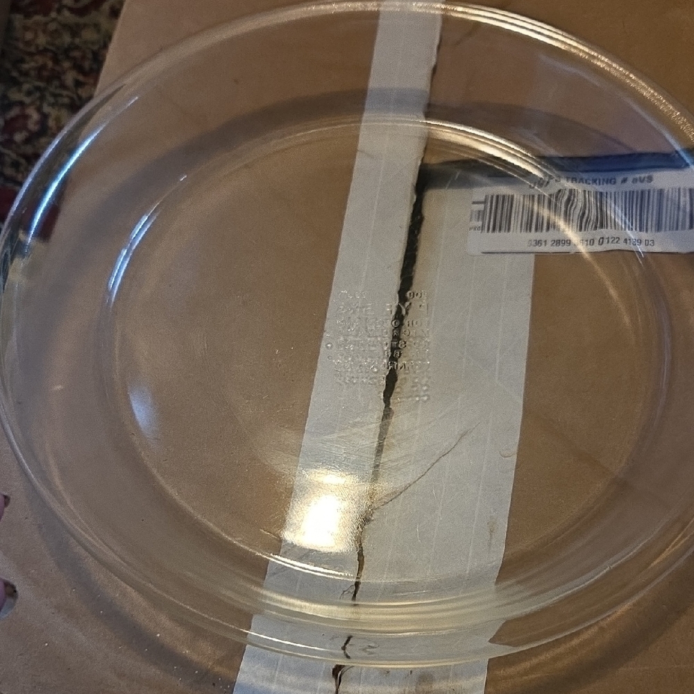 Clear Glass Pie Plate Pyrex 10 Inch
